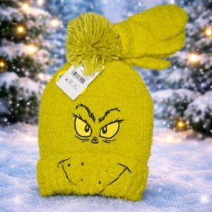 Kids Green Grinch Beanie